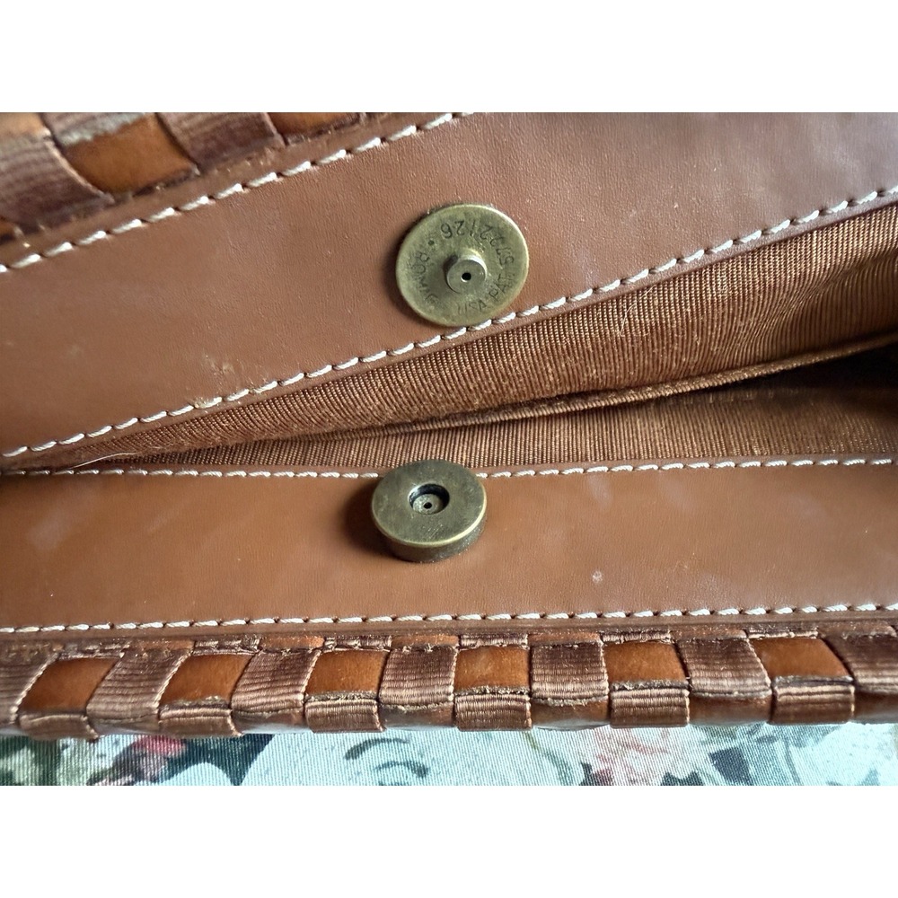 VTG Y2K 90s The Sak Woven Leather Ribbon Shoulder Bag Brown Boho Purse Hippie - Picture 13 of 13